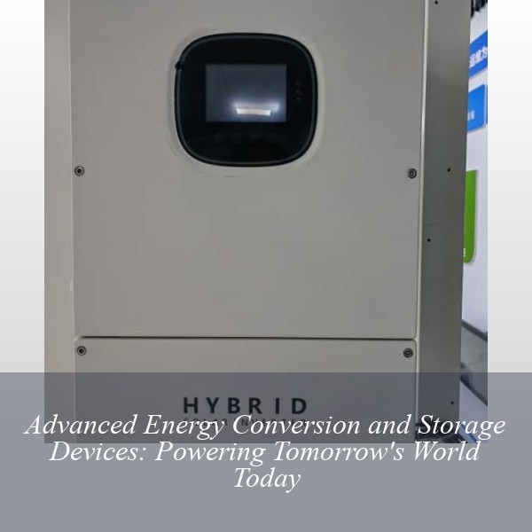Advanced Energy Conversion and Storage Devices: Powering Tomorrow's World Today